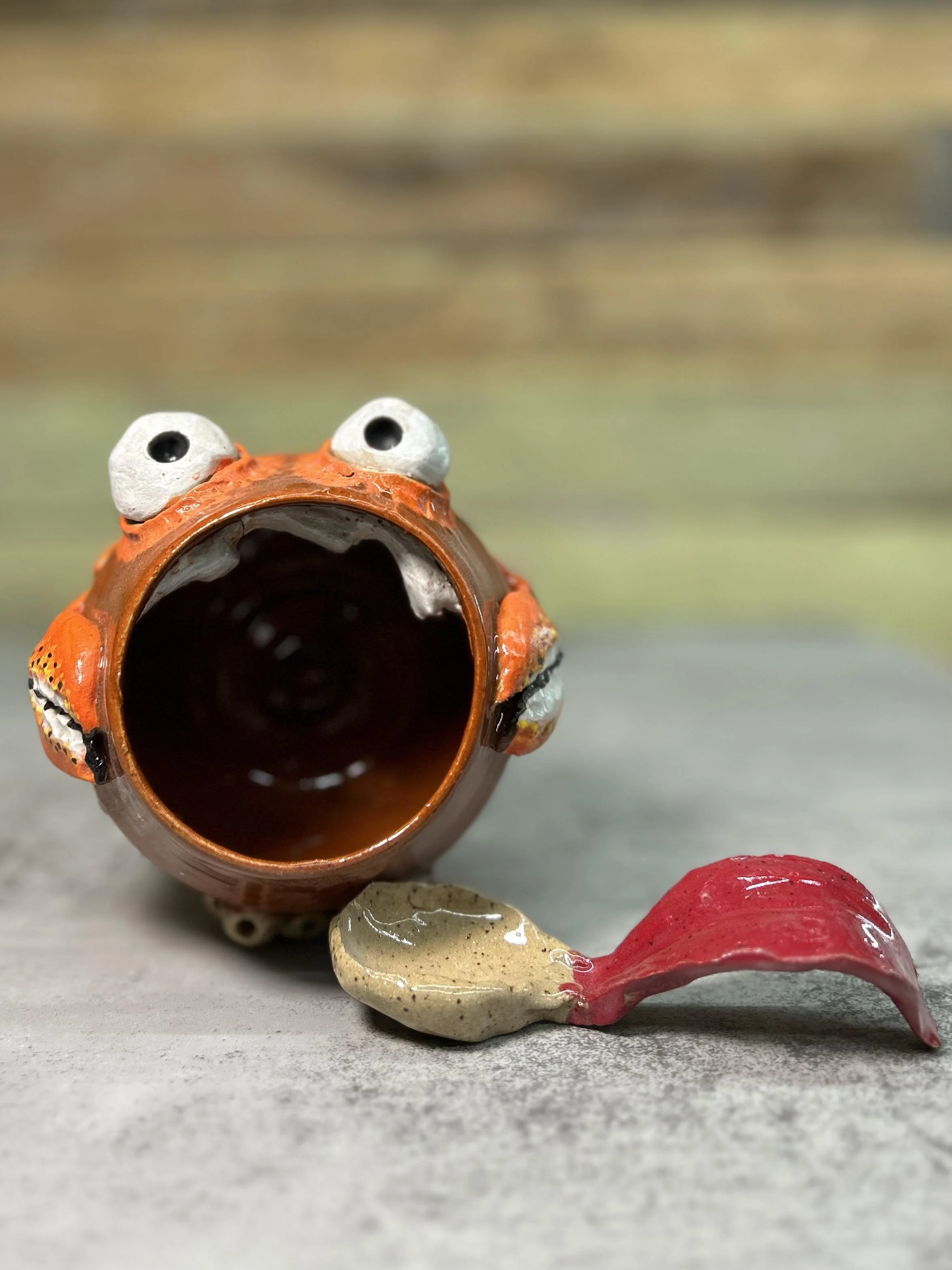 Crabby the Monster Bowl w/Tongue | Custom Made Pottery